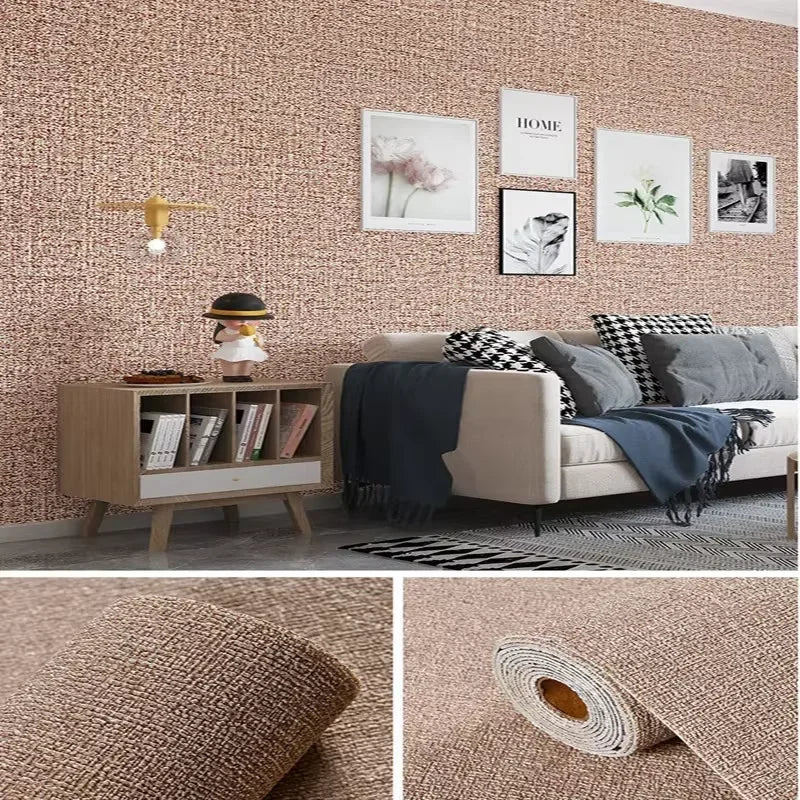 Zelfklevend Behang Linnen 3D 50cm Diatoom Wandpaneel Woonkamer Slaapkamer Muurdecoratie Zelfklevend Schuim Wandbekleding Rol | Sansoti