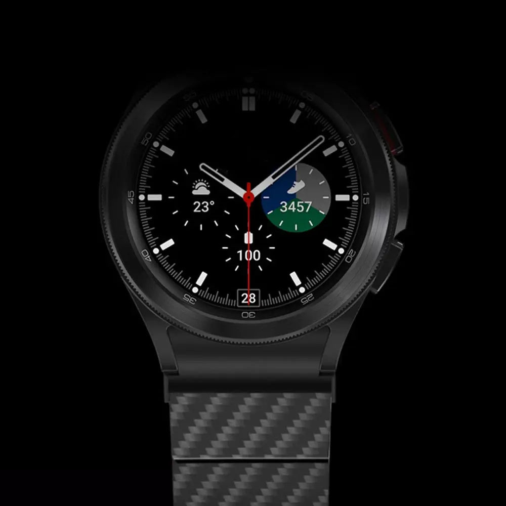 Carbon Fiber Watch Band 20mm 22mm Smartwatch Wristband Sporty Adjustable Magnetic Black Blue Breathable | Sansoti