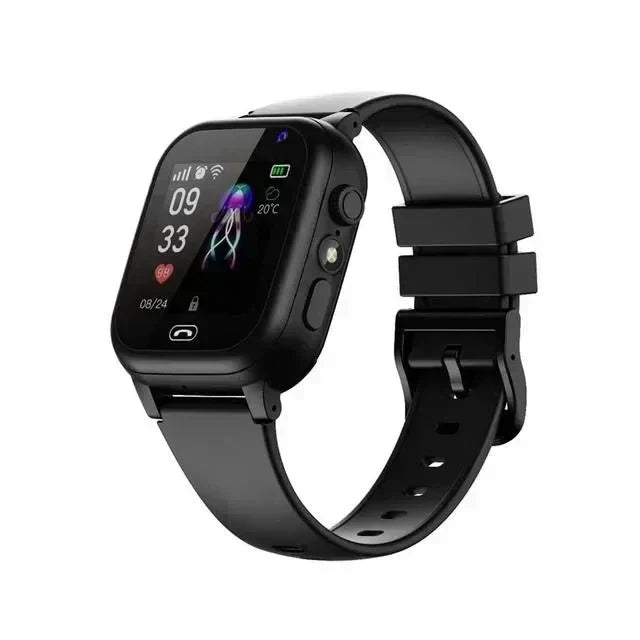 Smartwatch dla dzieci z lokalizatorem GPS, 4G, wideorozmowami, wodoodporny, zegarek bezpieczeństwa z ekranem dotykowym, różowy i niebieski | Sansoti