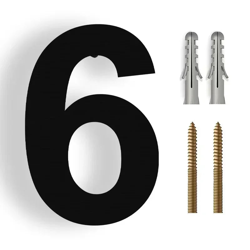 3D Floating House Number for Outdoors – Modern Stainless Steel Number for Facade and Entrance | Sansoti