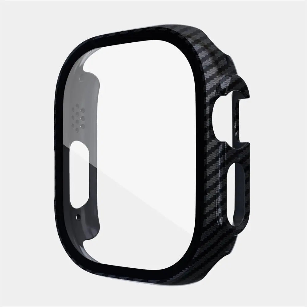 Protective Polycarbonate Glass Smartwatch Case 49mm Transparent Black Rose Gold Green Scratch-Resistant Watch | Sansoti