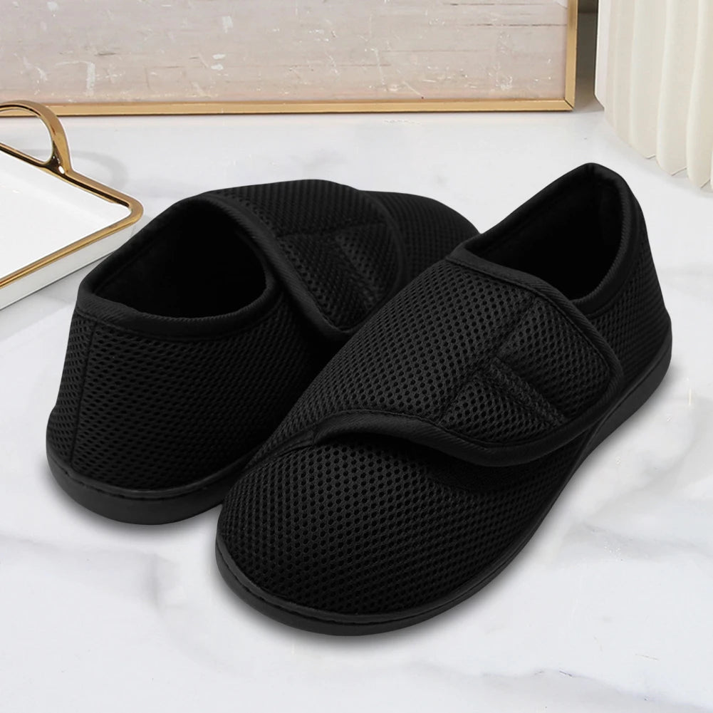 Adjustable Medical Shoes with Velcro and Black Mesh for Plantar Support, Unisex | Sansoti
