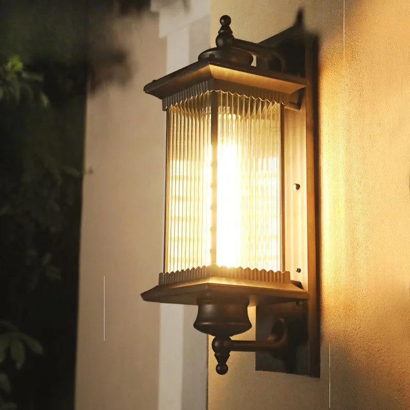 Buitenlamp Wandverlichting Metaal Glas LED IP65 Waterdicht Terras Balkon Entree Tuin Sfeerverlichting | Sansoti