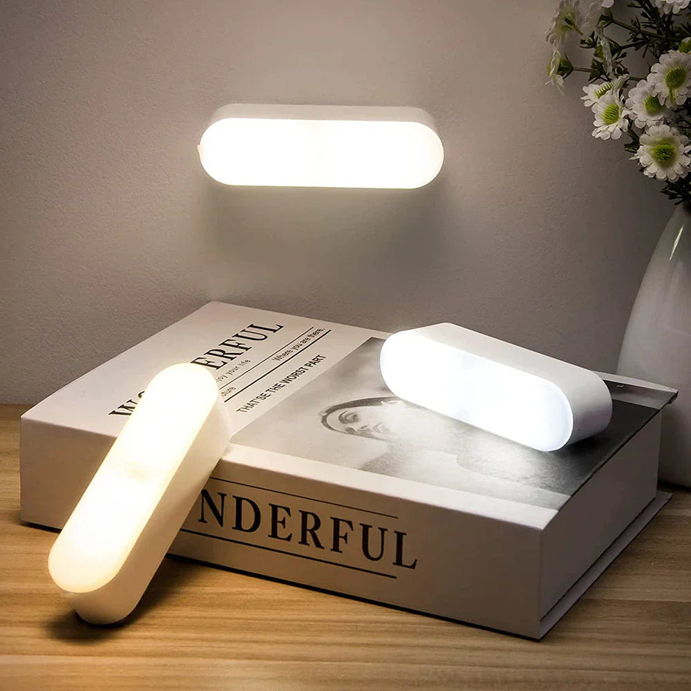 Wiederaufladbare LED-Wandleuchte mit Bewegungssensor Kabellos für Schrank Treppe Flur Nachtbeleuchtung Stimmungslicht | Sansoti