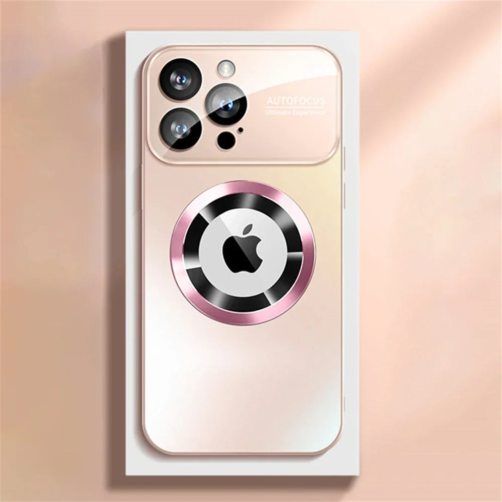 Magnetische Telefoonhoes met Glanzende Spiegel Afwerking voor iPhone | MagSafe Compatibel | Sansoti