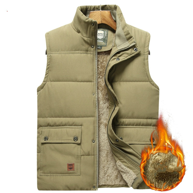 Gesteppte Herren-Weste, ärmellos, wasserabweisend, winterliche Outdoor-Casual-Jacke, atmungsaktiv, warm und komfortabel | Sansoti