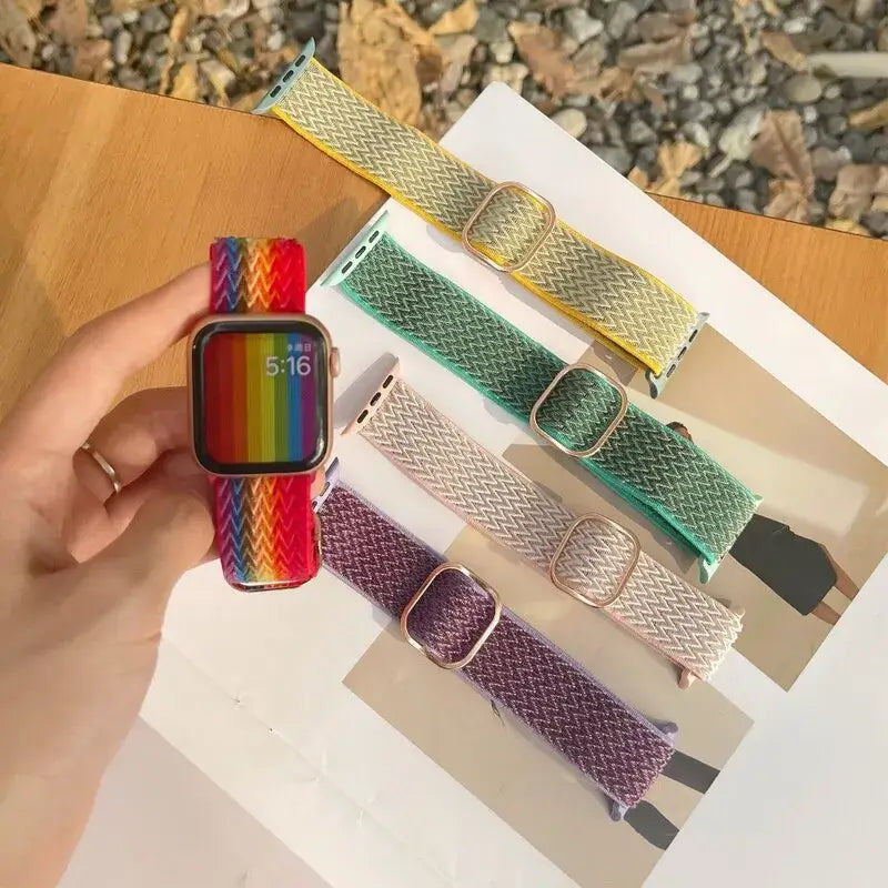 Elastisches Nylon-Smartwatch-Armband Austauschbar Komfortabel Langlebig Sportlich Aktiv | Sansoti