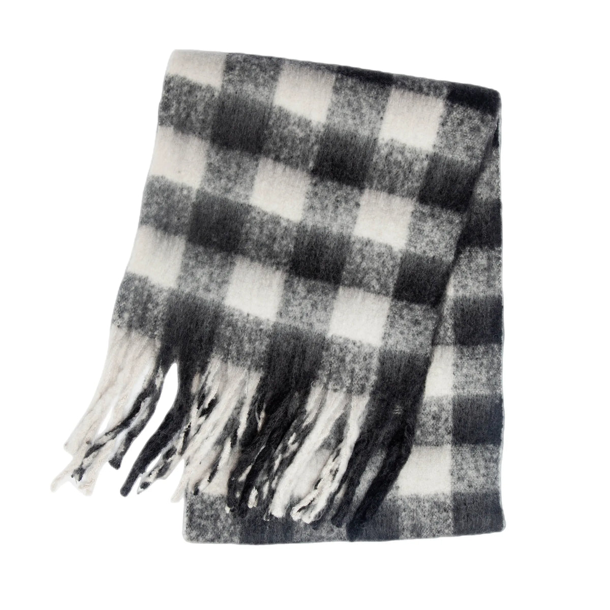 Luxueuze Cashmere Sjaal Geruite Print Winteraccessoire Halsdoek Dames 38x230cm Trendy Warm Elegant Stijlvol | Sansoti