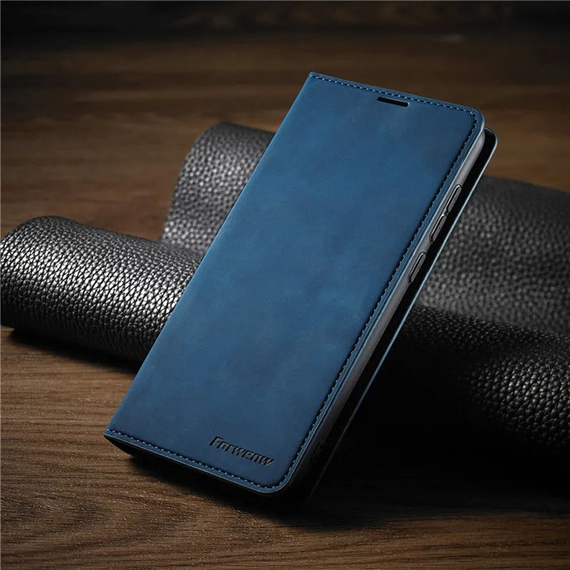 Magnetische iPhone Hoes met Leren Flip Cover Wallet Bescherming Portemonnee Kaarthouder Standaard Functie | Sansoti
