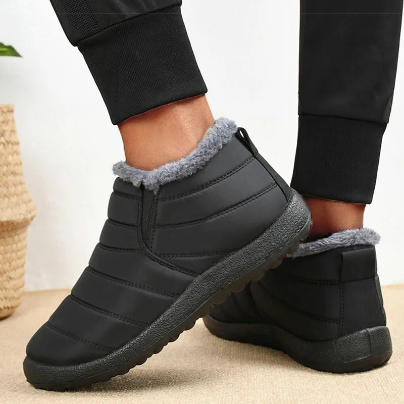 Wasserdichte Herren-Winterstiefel, gefütterte Schlupf-Sneestiefel, warmes Schuhwerk, stark isolierende Winterschuhe | Sansoti