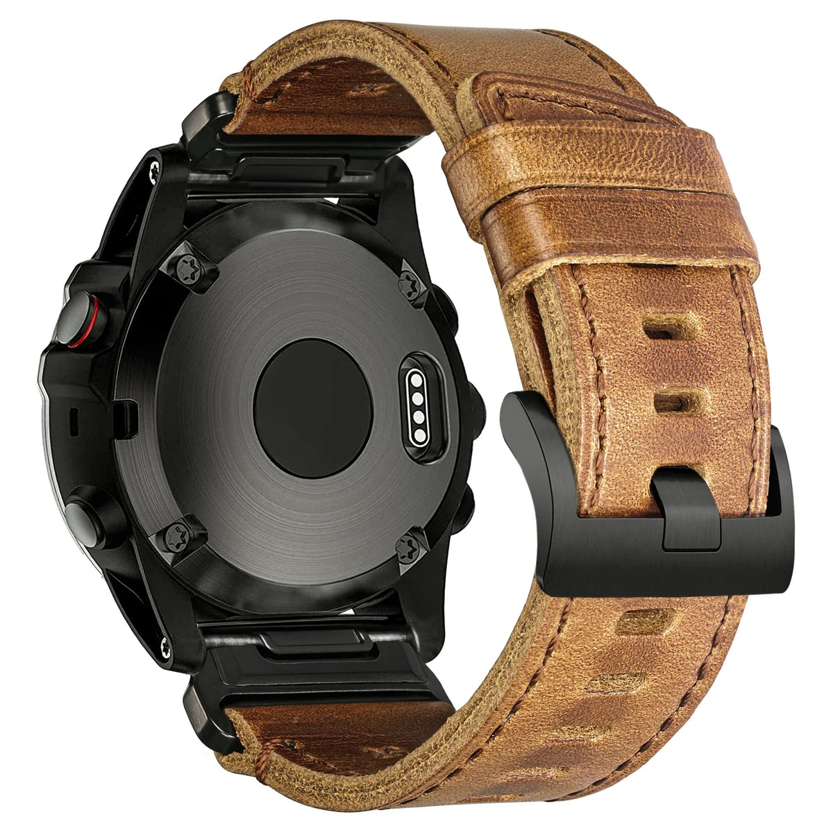Bracelet de smartwatch en cuir premium souple avec boucle ardillon, bracelet de montre réglable unisexe 20mm 22mm 26mm | Sansoti