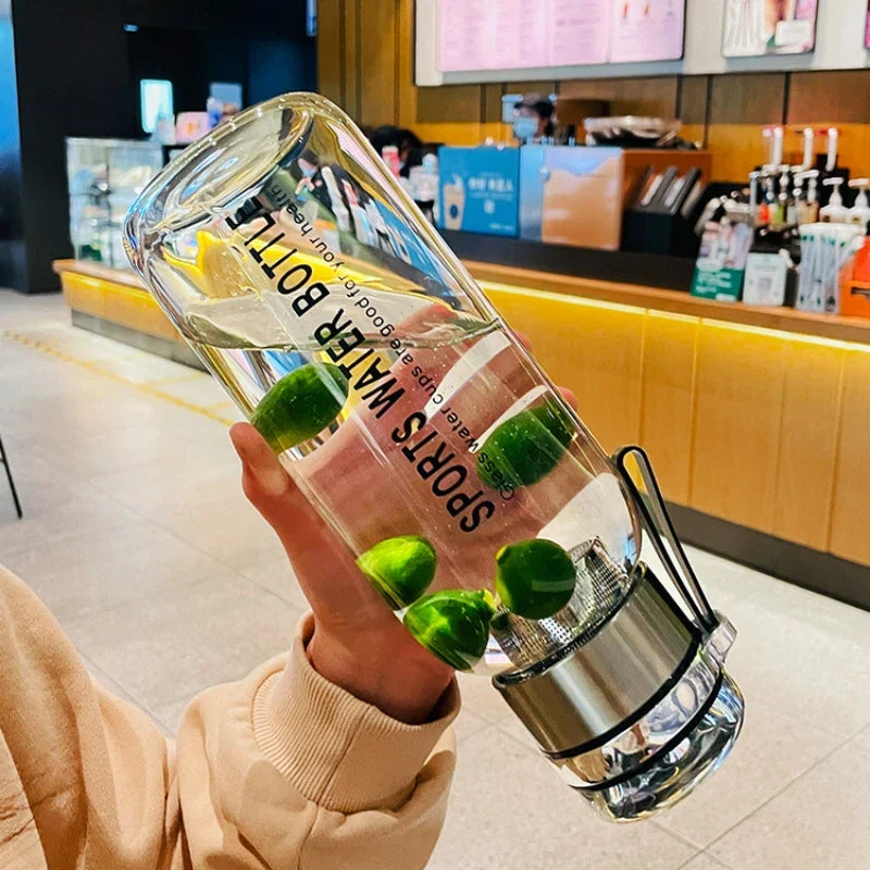 Grote Waterkan 2 Liter Transparant – Praktische Drinkfles voor Melk, Sap & Water | Sansoti