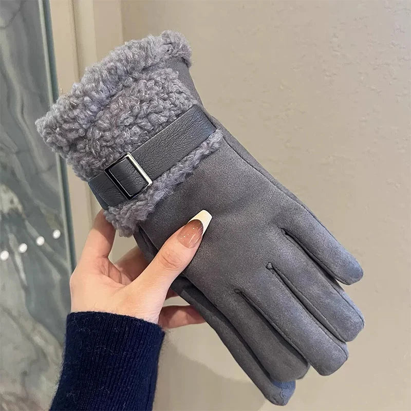 Fleece Dameshandschoenen Touchscreen Winter Winddicht Warm Sporthandschoenen voor Buitenactiviteiten Fietsen | Sansoti