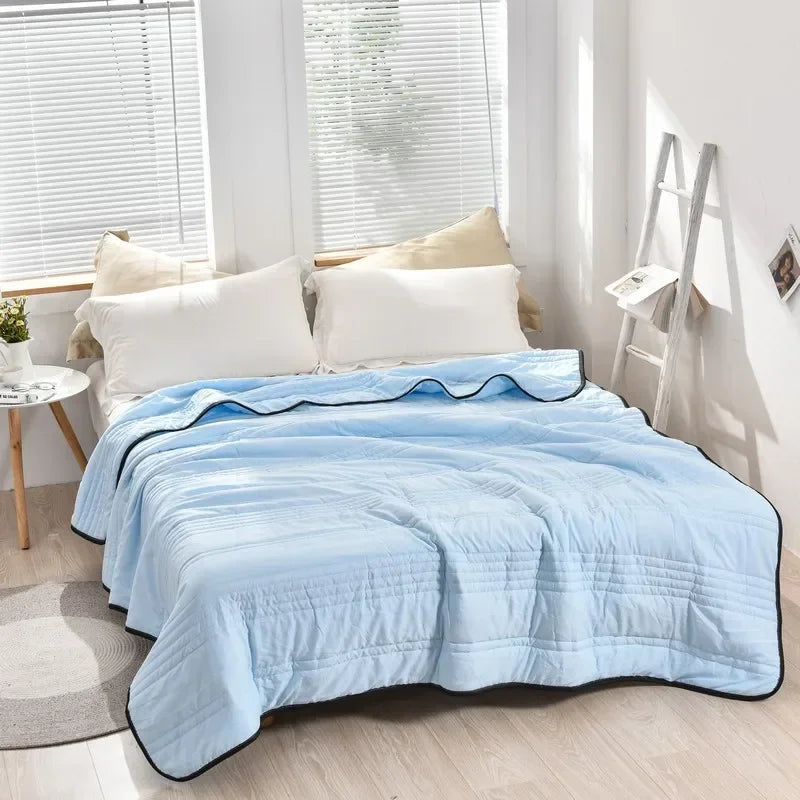 Summer Blanket Cooling Effect Polyester 100-200 cm Breathable Lightweight Thin for Warm Nights Bedroom | Sansoti