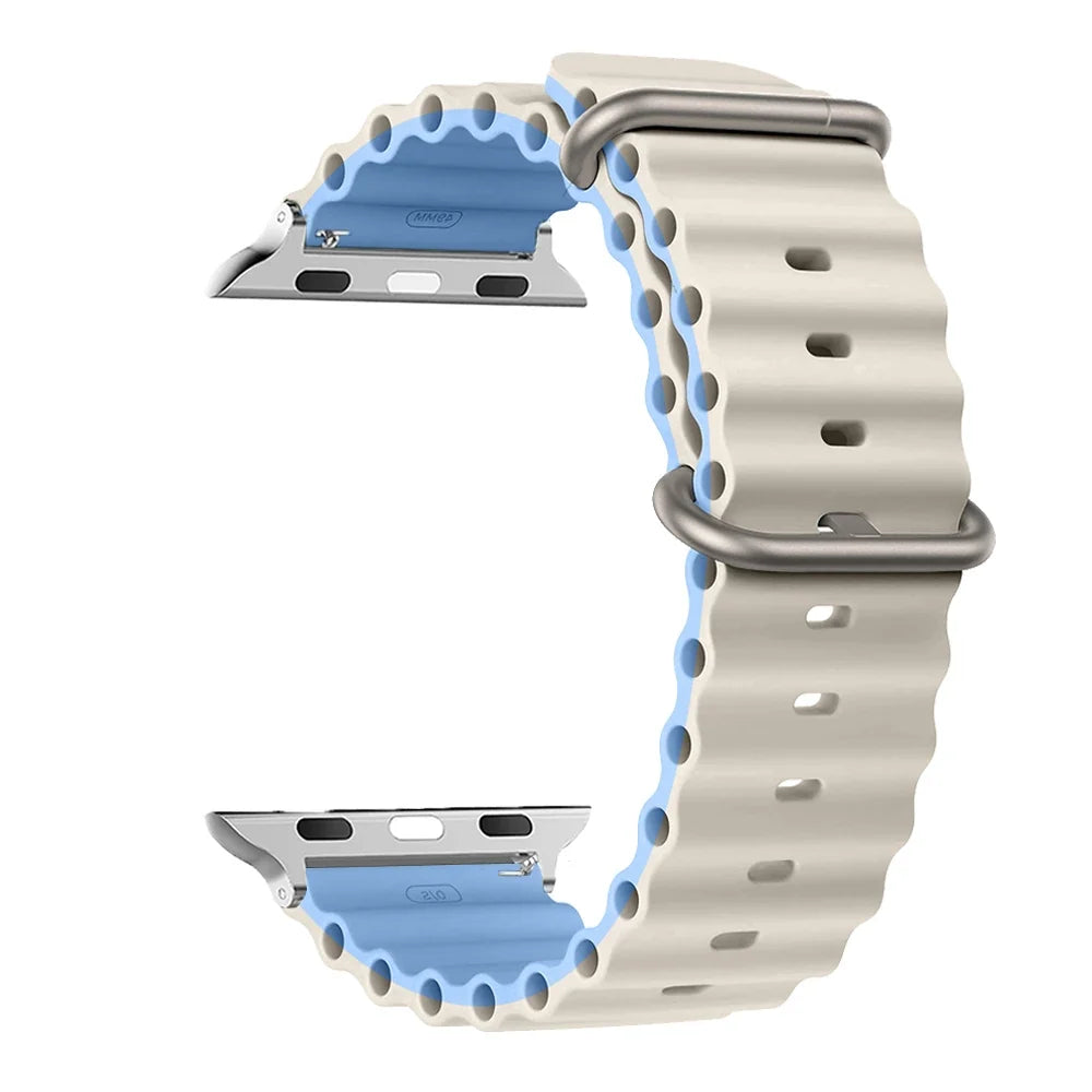Bracelet de smartwatch en silicone, résistant à l’eau et respirant, bracelet de montre et bracelet de sport unisexes, bracelet de remplacement | Sansoti