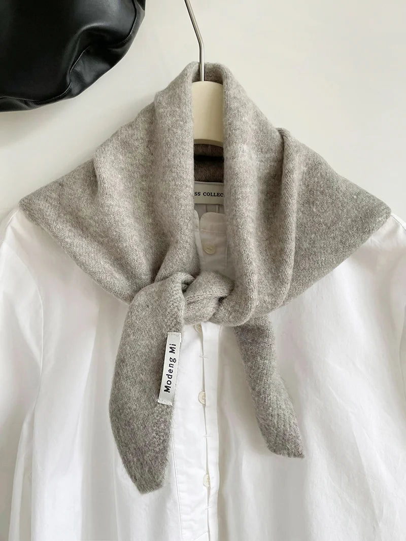 Gestricktes dreieckiges Wolltuch für Damen und Herren, Kaschmir, Winteraccessoire, lässig, elegant und bequem | Sansoti