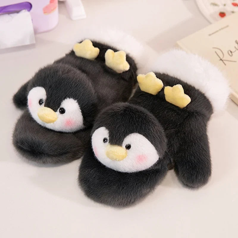 Plüsch-Tierhandschuhe Unisex Weiche Winterhandschuhe für Kinder und Erwachsene Warm Bequem | Sansoti