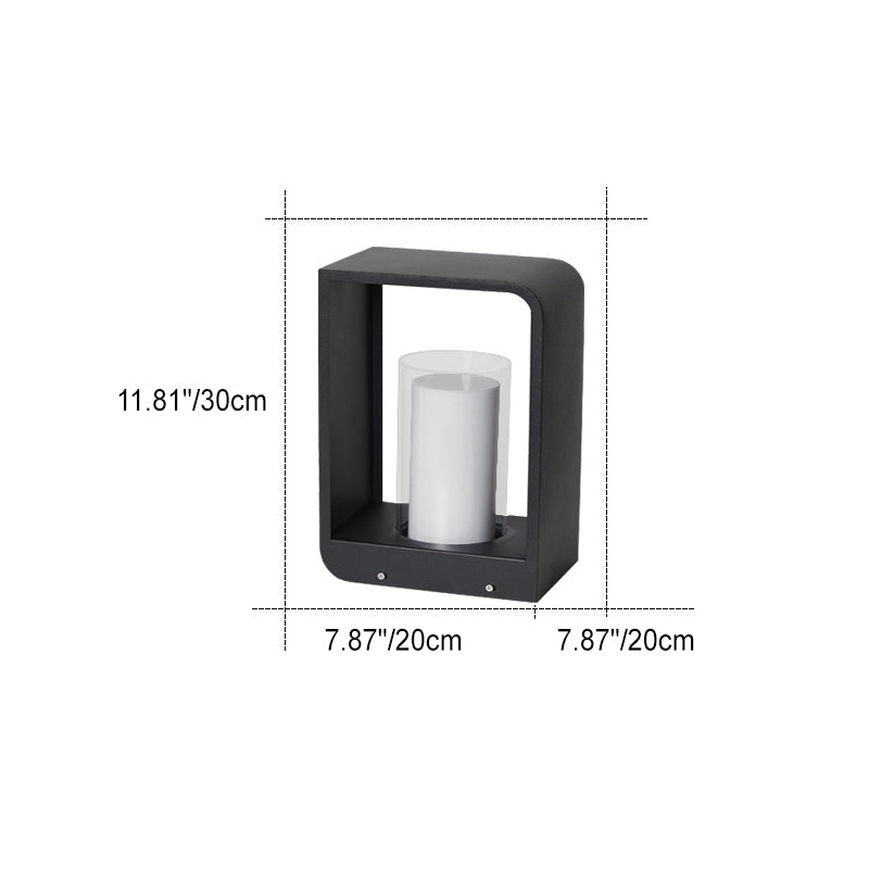 LED Gartenlampe für Außen – quadratische moderne Außenleuchte mit warmem Licht | Restfield
