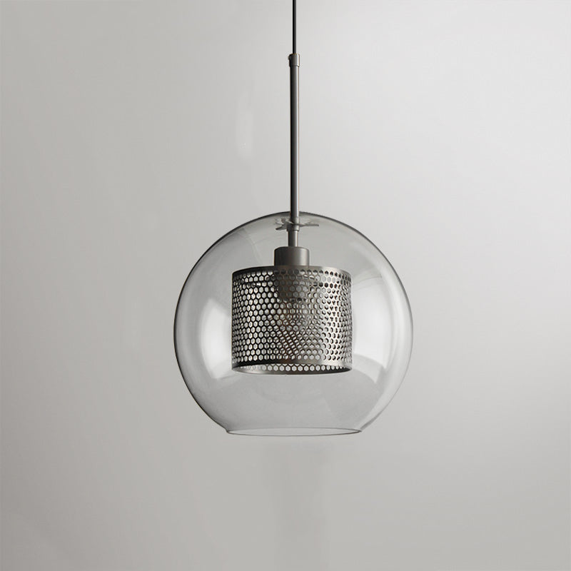 Suspension boule en verre doré ou argenté, douille E26, cordon réglable, salle à manger, chambre, salon, design moderne | Sansoti
