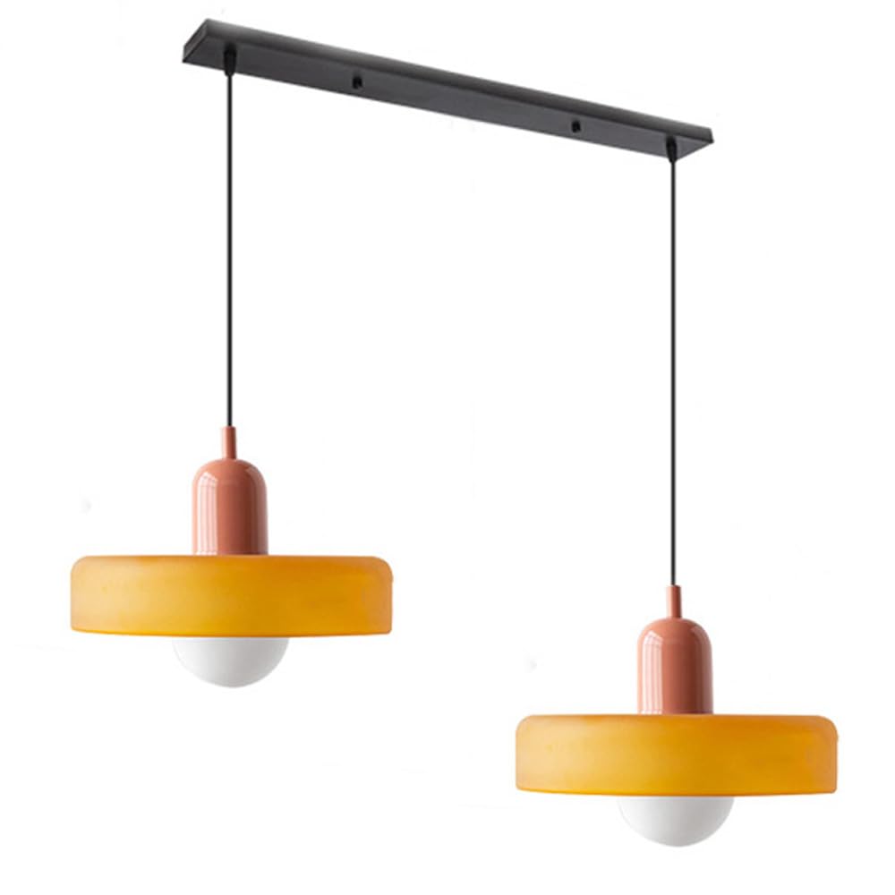 Luccon Doppelte Hängeleuchte Glas G9 35 cm Modern Esstisch Wohnzimmer Design Beleuchtung | Restfield