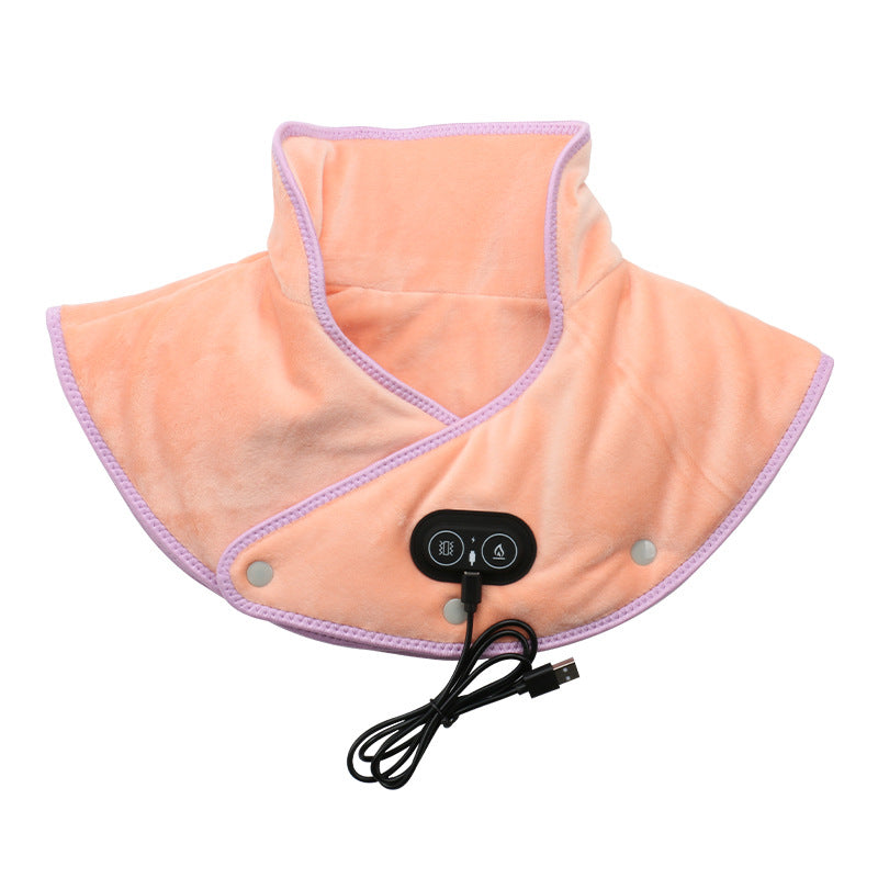 Verwarmingskussen voor Nek en Schouders met Trilmassage USB Oplaadbaar Grijs Roze Geel 3 Warmtestanden | Sansoti
