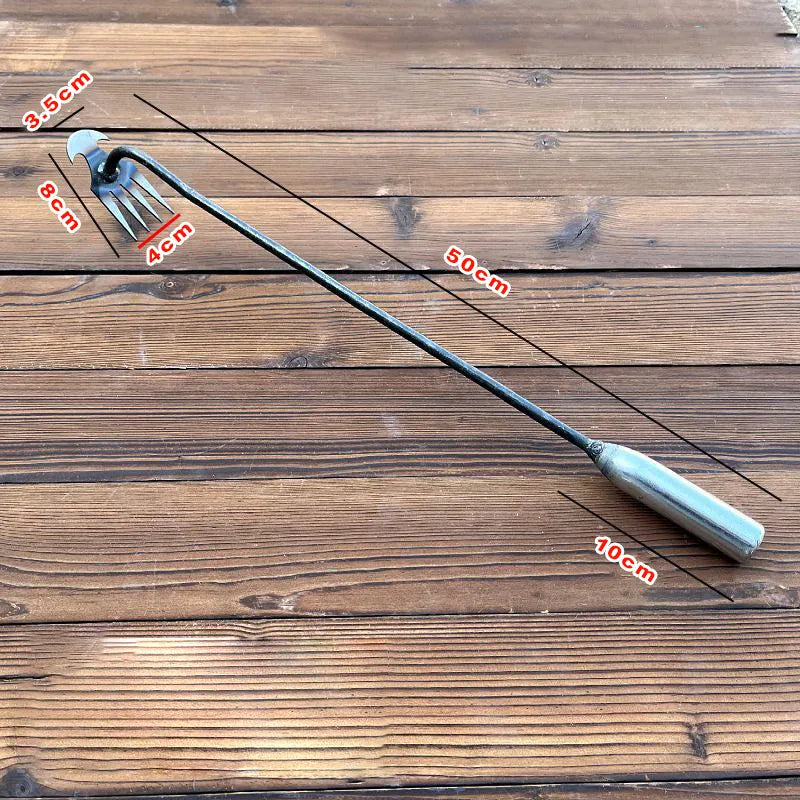 Manueller Unkrautentferner aus Metall mit ergonomischem Griff für präzises Entfernen von Wurzeln, für Gartenfiguren, Wege, Fugen und Terrassen | Sansoti