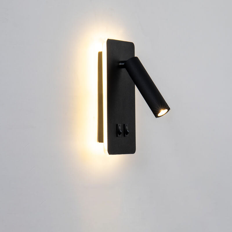 Applique murale LED réglable avec éclairage de lecture et halo lumineux pour la chambre, le salon et le couloir | Sansoti
