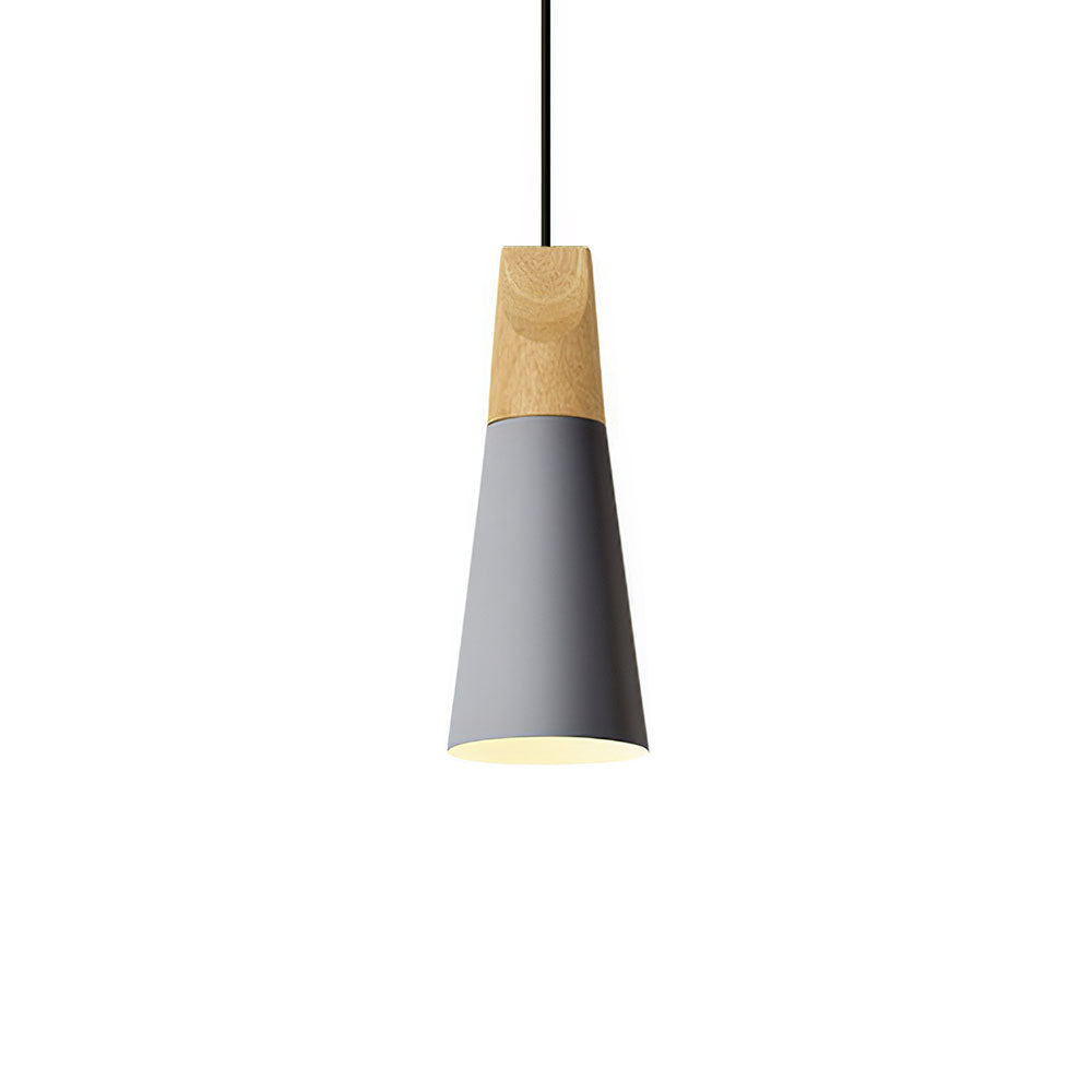 Suspension bois aluminium E27 colorée salle à manger salon cuisine lampe design moderne | Restfield