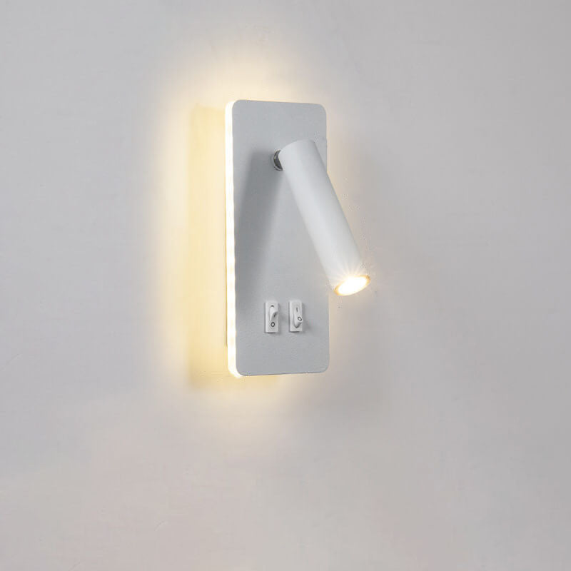 Applique murale LED réglable avec éclairage de lecture et halo lumineux pour la chambre, le salon et le couloir | Sansoti