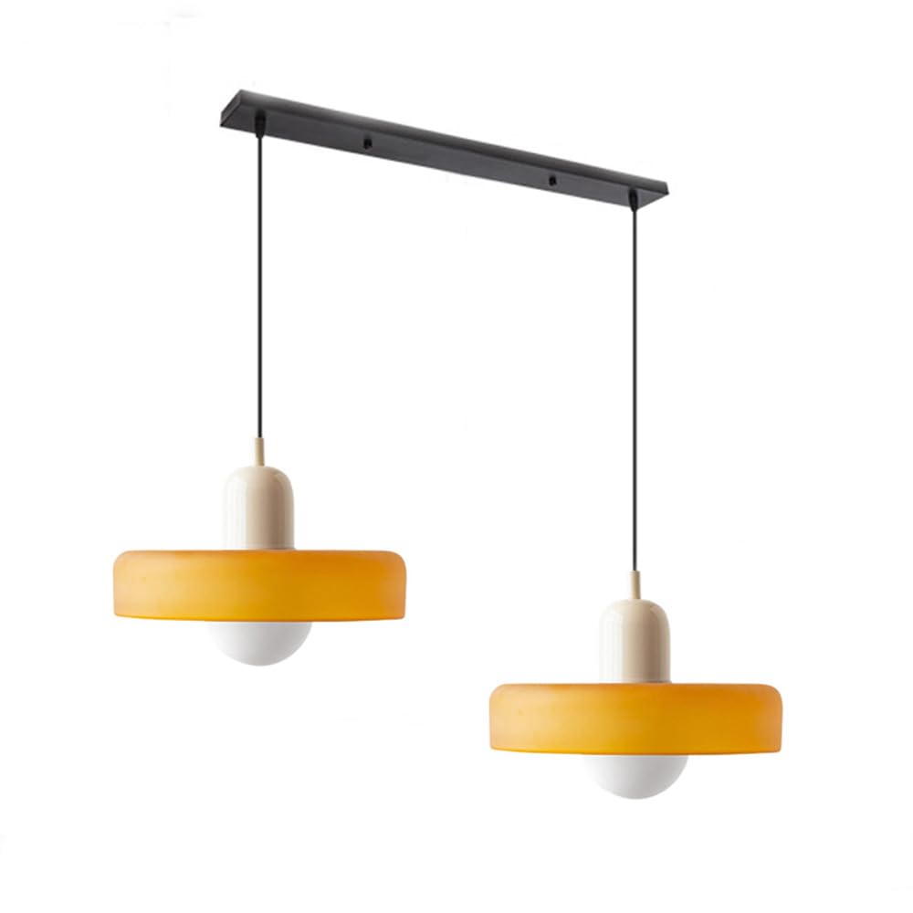 Luccon Doppelte Hängeleuchte Glas G9 35 cm Modern Esstisch Wohnzimmer Design Beleuchtung | Restfield