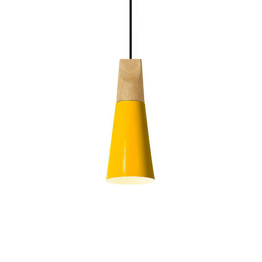 Suspension bois aluminium E27 colorée salle à manger salon cuisine lampe design moderne | Restfield