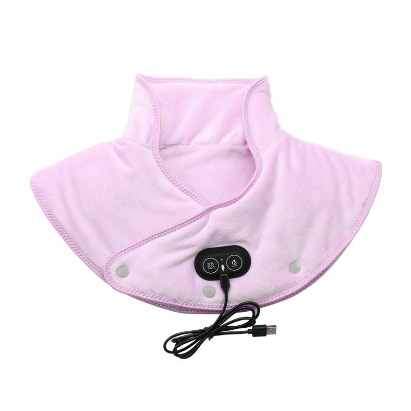 Verwarmingskussen voor Nek en Schouders met Trilmassage USB Oplaadbaar Grijs Roze Geel 3 Warmtestanden | Sansoti