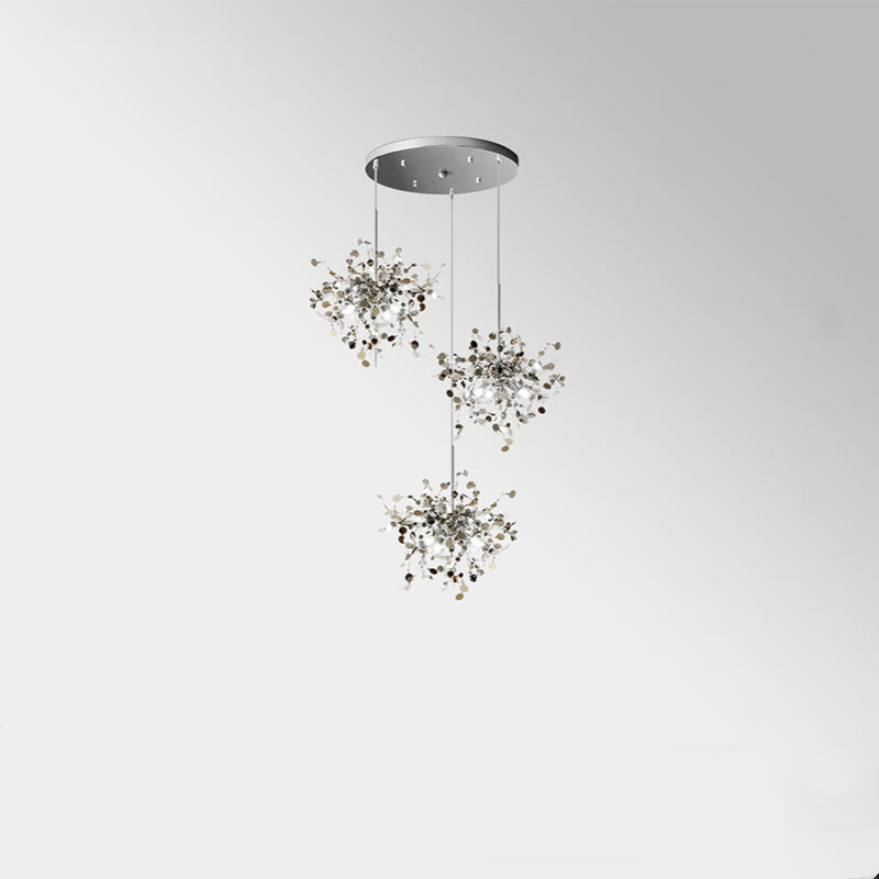 Suspension Sputnik rétro métal or argent G9 LED salon chambre salle à manger vintage | Restfield