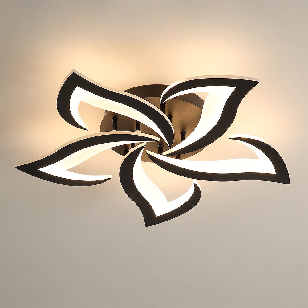 Lovela Flower Deckenleuchte LED 3200 Lumen Schwarz Wohnzimmer Schlafzimmer Design Deckenleuchte modern | Restfield