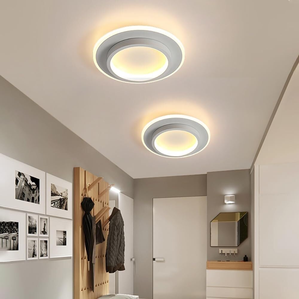 Plafondlamp Rond LED Modern Halo Design Metaal Acryl Flush Mount | Sansoti