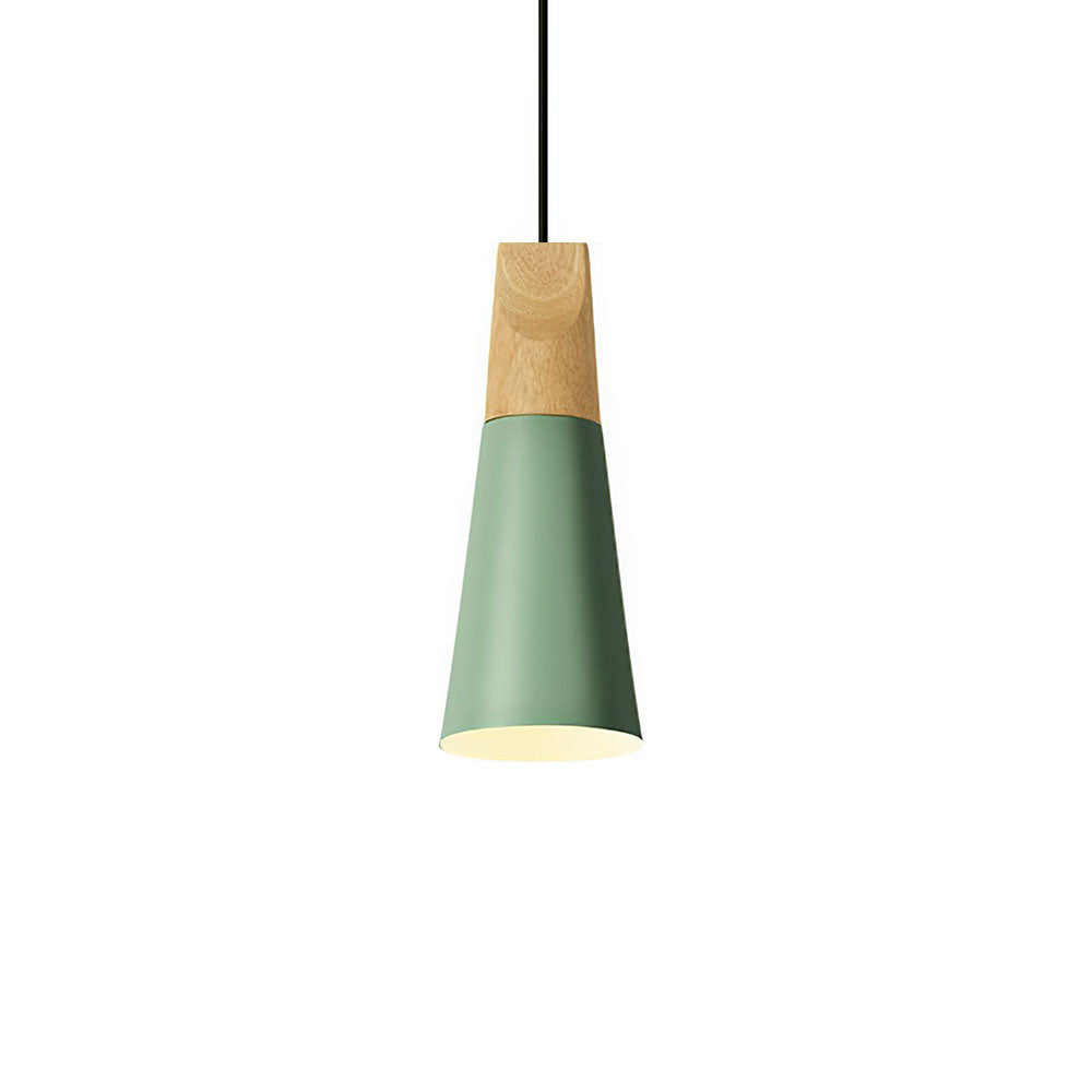 Suspension bois aluminium E27 colorée salle à manger salon cuisine lampe design moderne | Restfield