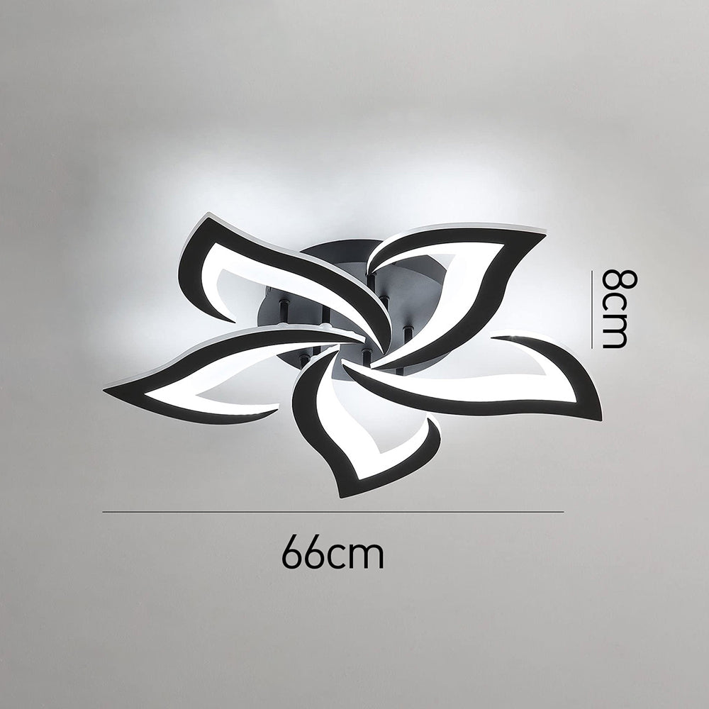 Lovela Flower Deckenleuchte LED 3200 Lumen Schwarz Wohnzimmer Schlafzimmer Design Deckenleuchte modern | Restfield