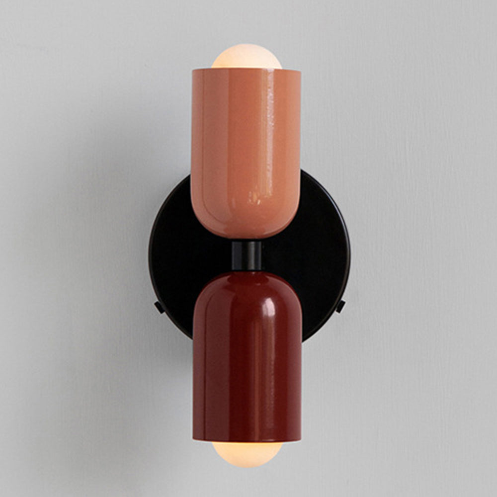 Louvel Wandleuchte Glas Doppellichtpunkt Grün Wandbeleuchtung Wohnzimmer Schlafzimmer modernes Design Up Down Beleuchtung kompakt 12 cm | Restfield