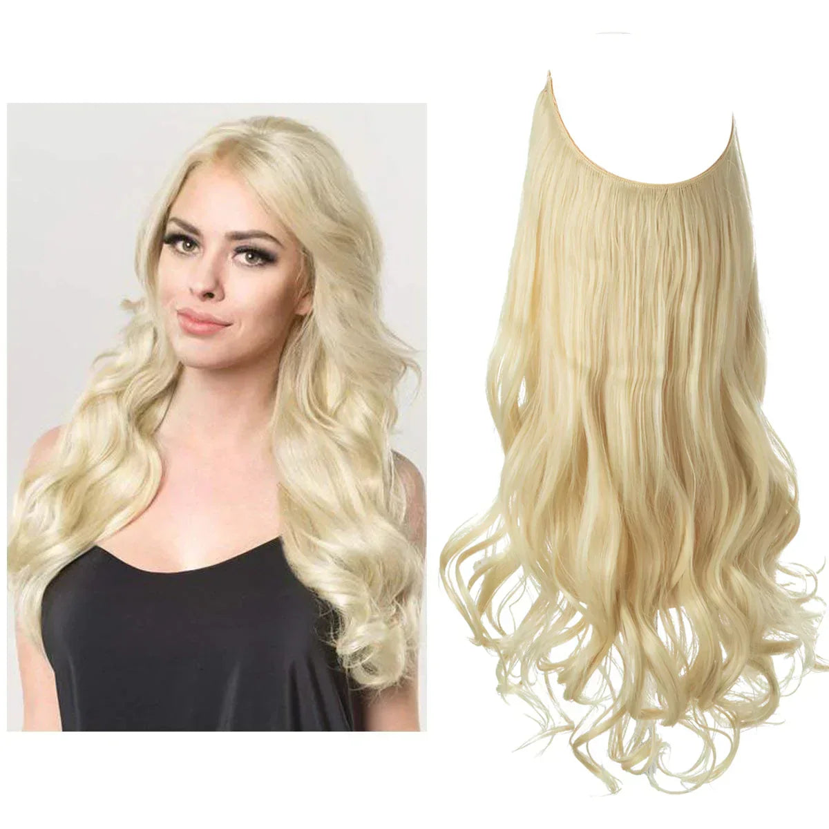 Haarverlängerungen aus Echthaar 100 % natürlich, REMY-Qualität, hitzebeständig, Volumen, langes Haar, 35-45 cm, Clip-In | Sansoti