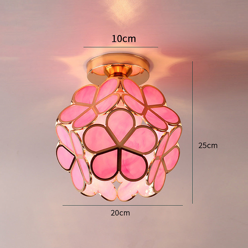 Floyem Flower Deckenleuchte 20cm Acryl Gold Flur Schlafzimmer Blumen-Design Beleuchtung kompakte Deckenleuchte Flurlampe | Restfield