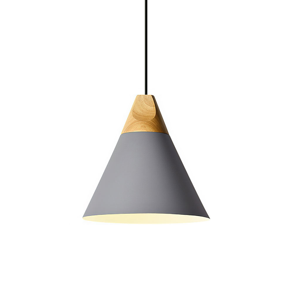 Suspension bois aluminium E27 colorée salle à manger salon cuisine lampe design moderne | Restfield