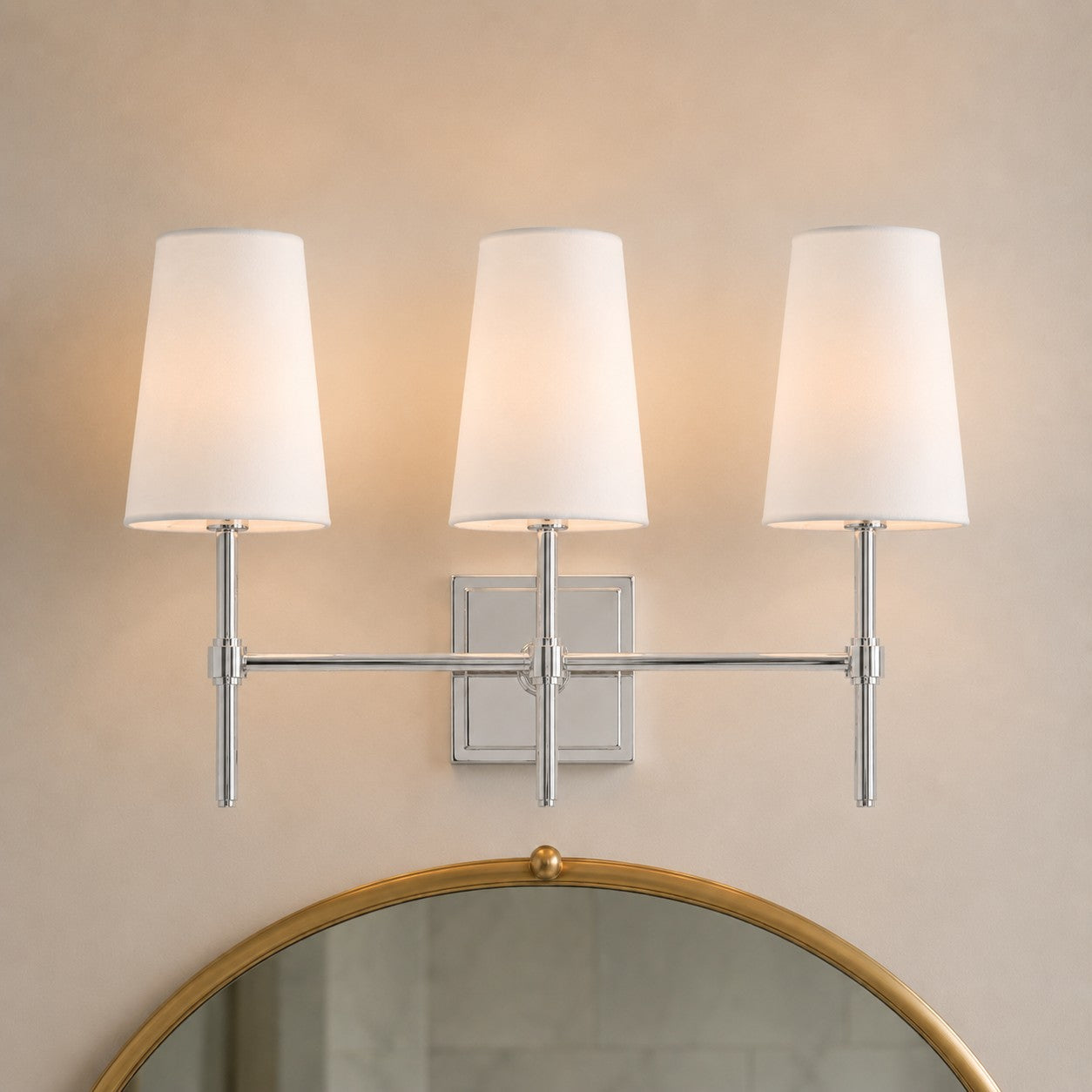 Wandlamp met linnen kap - retro metalen wandverlichting voor slaapkamer en gang | Sansoti