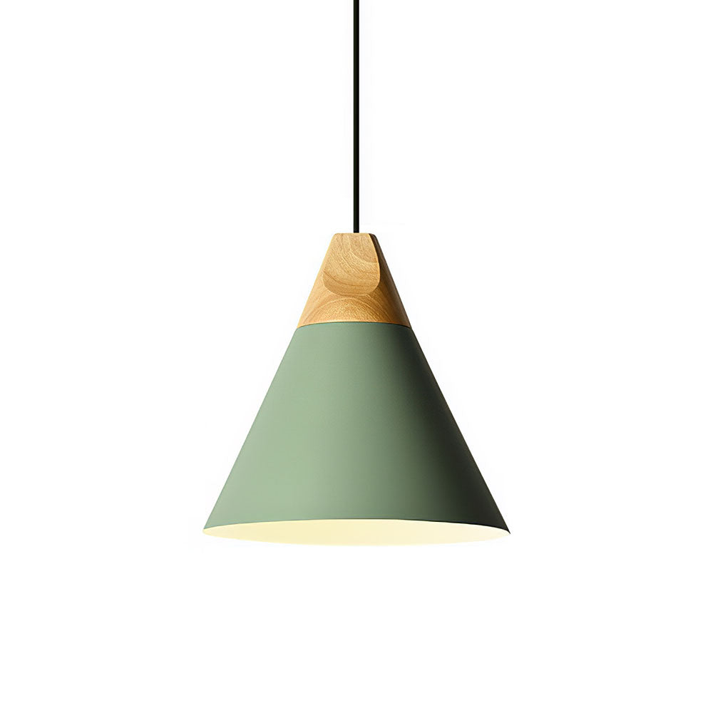 Suspension bois aluminium E27 colorée salle à manger salon cuisine lampe design moderne | Restfield