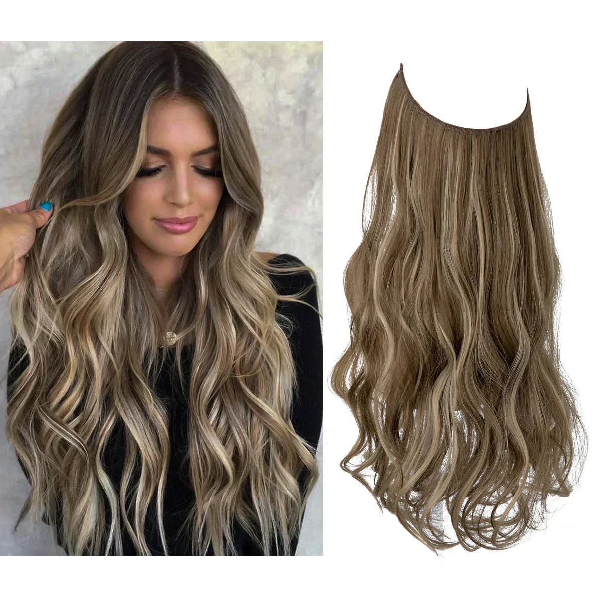 Haarextensions Echt Haar 100% Natuurlijk voor Volheid en Lengte | Hittebestendig | Natuurlijke Glans | Sansoti