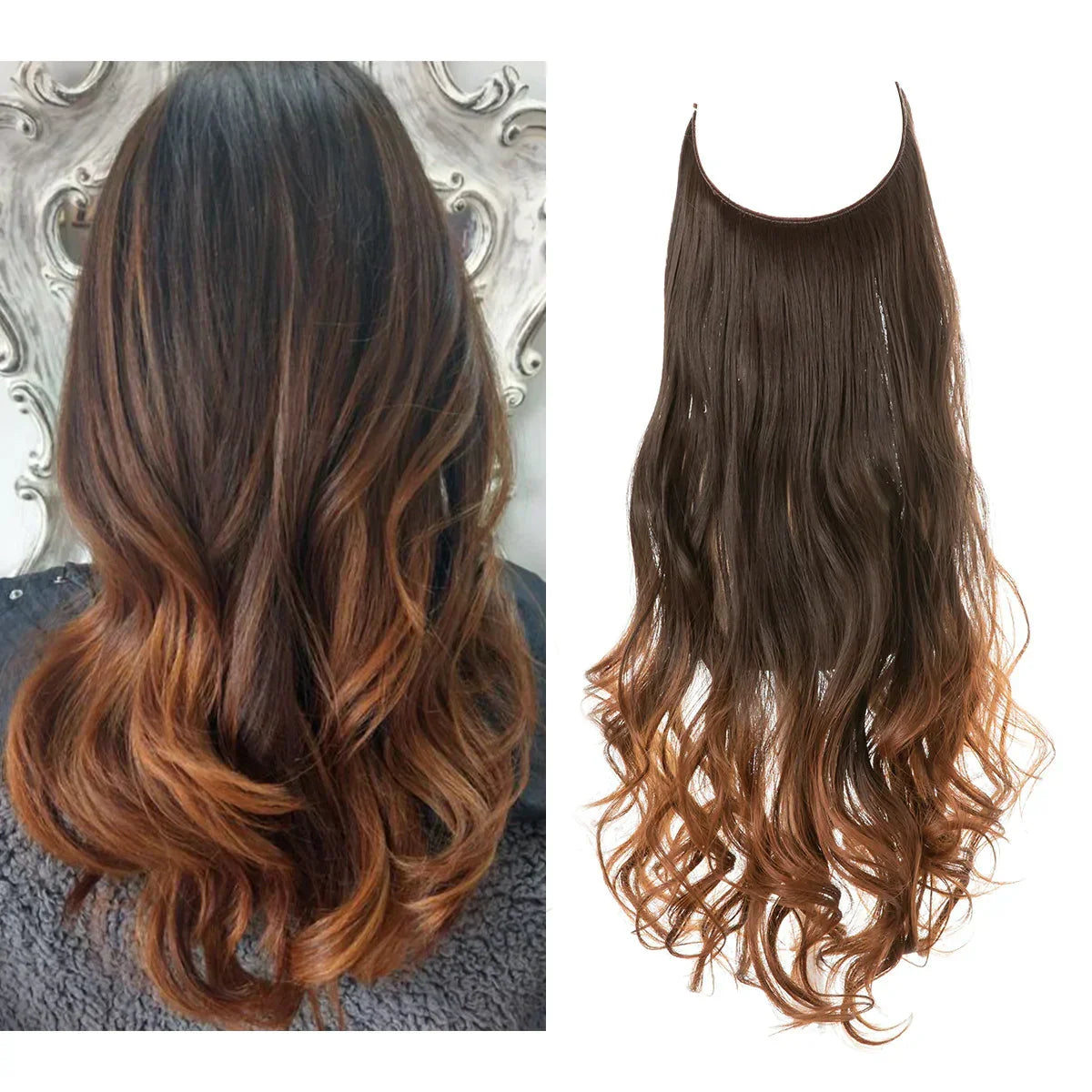 Haarverlängerungen aus Echthaar 100 % natürlich, REMY-Qualität, hitzebeständig, Volumen, langes Haar, 35-45 cm, Clip-In | Sansoti