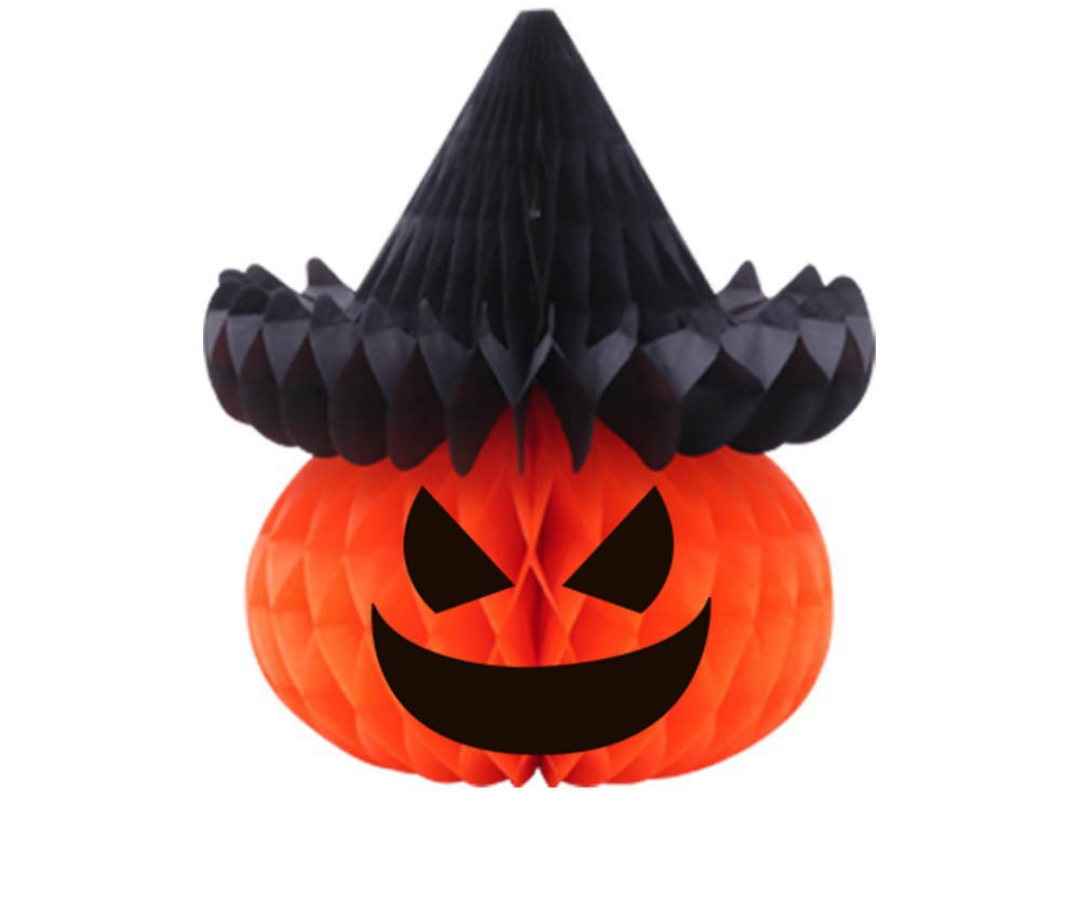 Foldable Paper Lantern Halloween Hanging Decoration Indoor Outdoor Party Spooky Atmosphere Pumpkin Skeleton Decoration | Sansoti