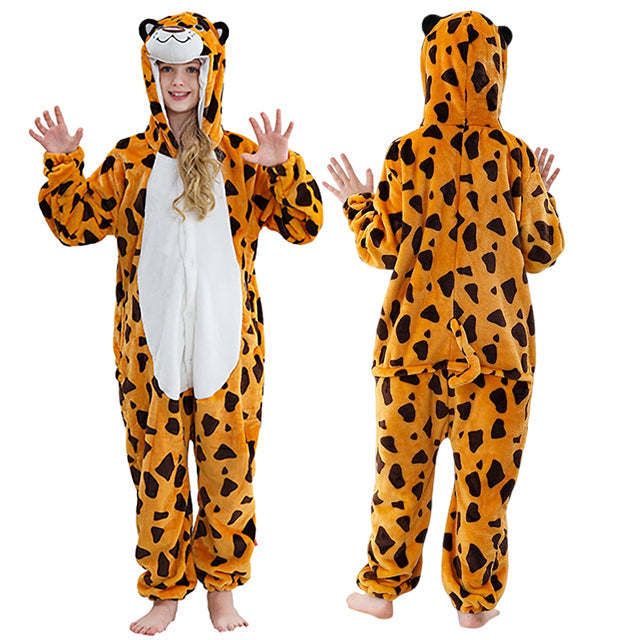 Capybara Flannel Hooded Onesie for Children – Soft Jumpsuit for Dress-Up Parties and Themed Events | Sansoti