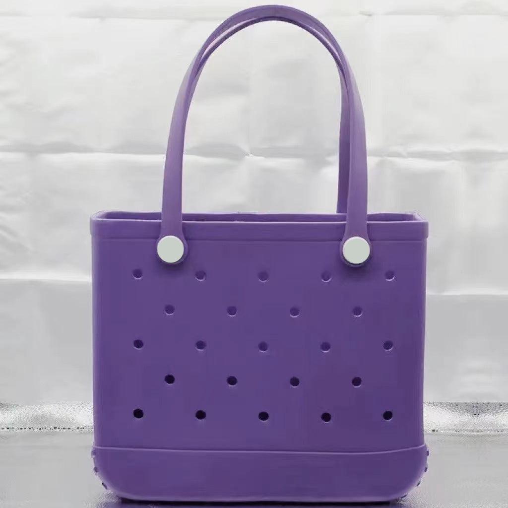 Wasserdichte Strandtas aus EVA mit Belüftung für Damen, Pool- und Reisetasche, geräumiger, leichter Shopper, Aufbewahrungstasche für den Urlaub | Sansoti