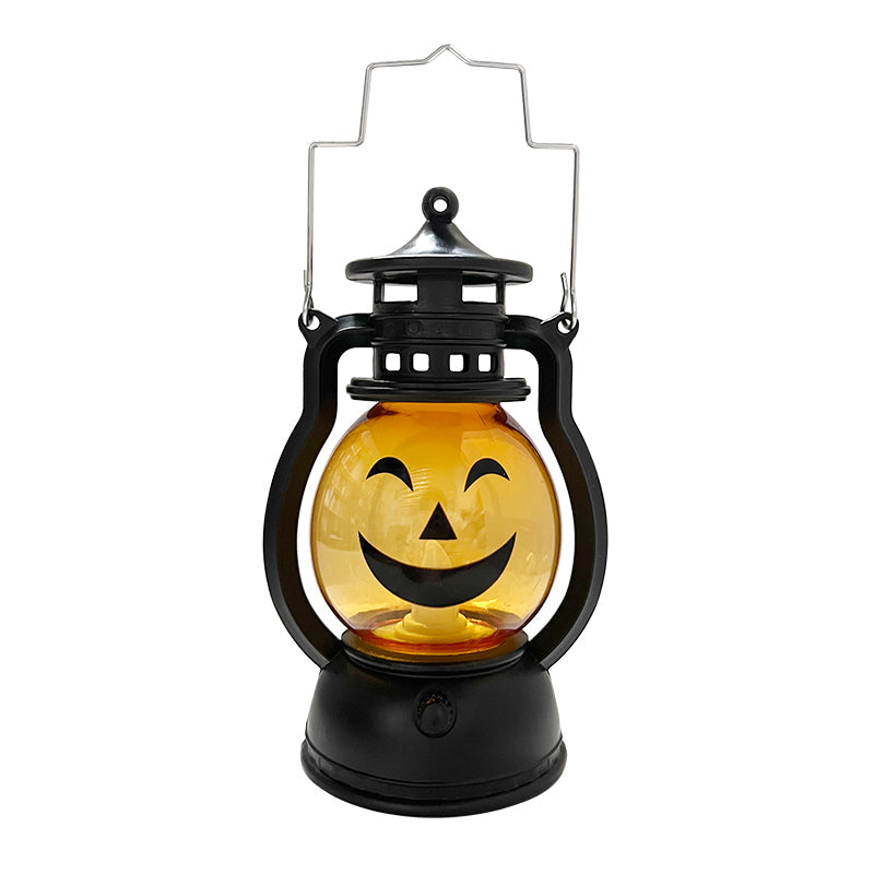 Kürbislaterne LED-Handlampe im Vintage-Stil, Halloween-Dekoration, stimmungsvolle Beleuchtung für Garten, Terrasse und Camping im Freien | Sansoti
