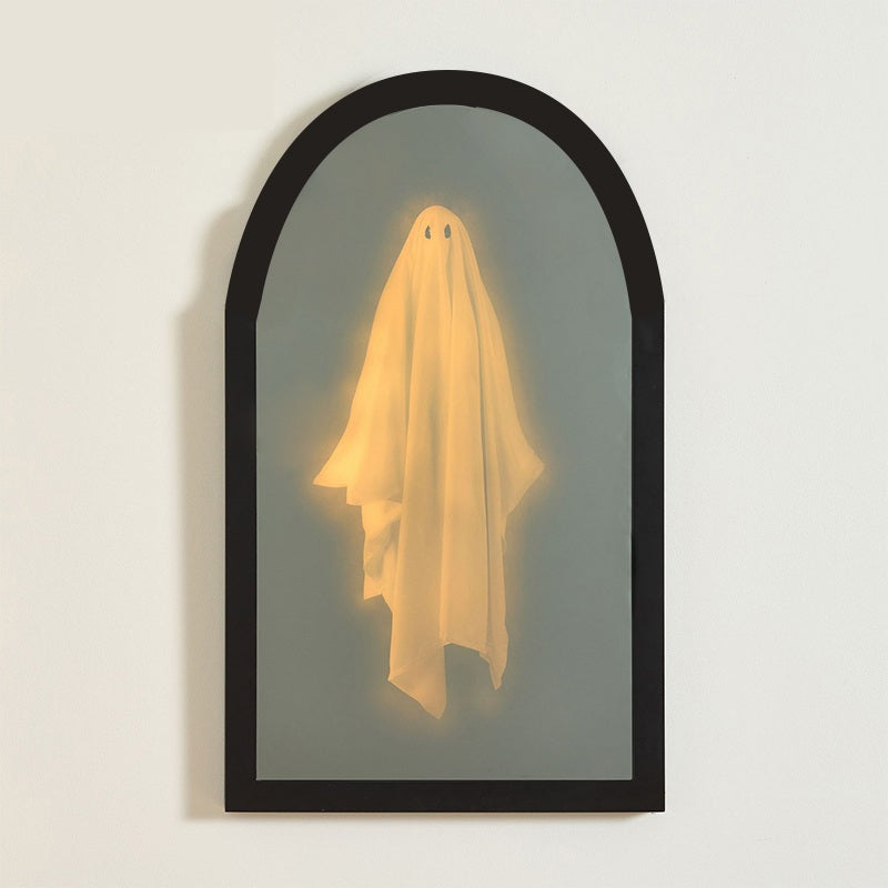 Hologramm-Geister-Wandspiegel Halloween-Dekoration Wohnzimmer-Wanddekoration Partydekoration Gruselige Einrichtung | Sansoti